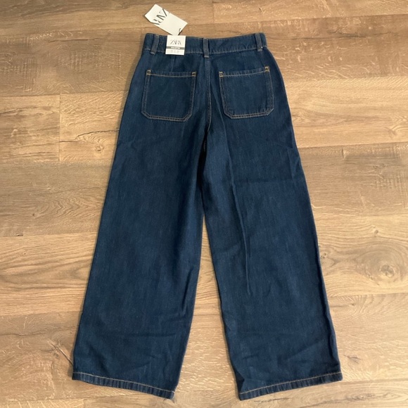 Zara culotte dark wash Jeans, 2, NWT! - Picture 3 of 7